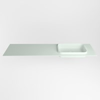 RIDGE Greey Inset / Built-in Basin solid surface 171cm. Position basin Right.-2