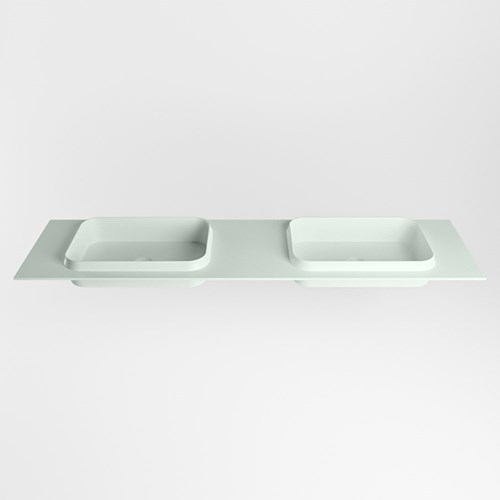 RIDGE Greey solid surface inbouw / inleg wastafel 180cm. Positie wasbak dubbel.-2