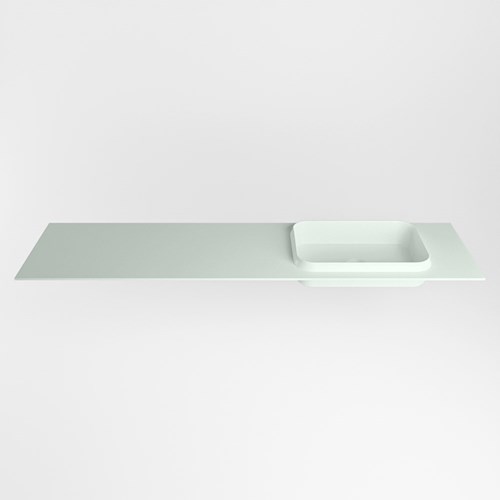 RIDGE Greey Lavabo encastré solid surface 181cm. Position lavabo Droite.-2