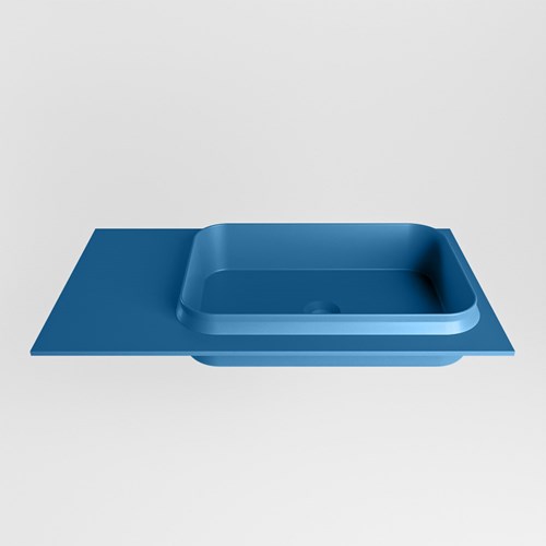 RIDGE Jeans solid surface inbouw / inleg wastafel 80cm. Positie wasbak rechts.-2