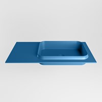 RIDGE Jeans Einbauwaschbecken aus solid surface (mineralwerkstoff) 90cm. Waschbeckenposition Rechts.-2
