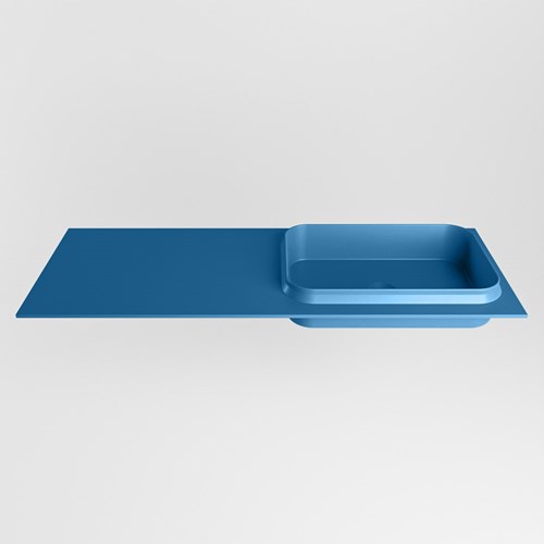 RIDGE Jeans Lavabo incasso solid surface 120cm. Posizione lavabo Destra.-2