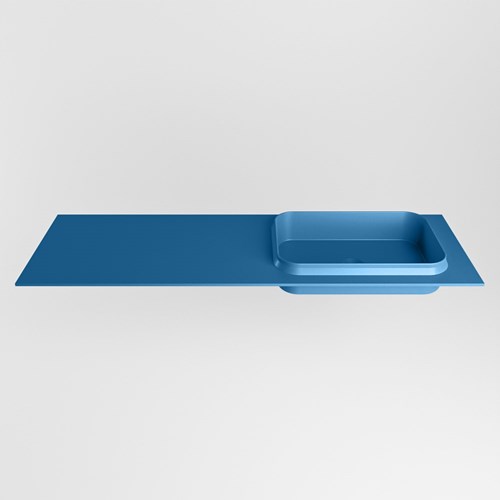 RIDGE Jeans Einbauwaschbecken aus solid surface (mineralwerkstoff) 140cm. Waschbeckenposition Rechts.-2
