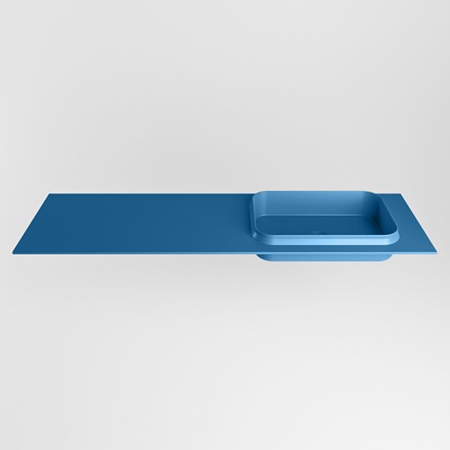 RIDGE Jeans solid surface inbouw / inleg wastafel 151cm. Positie wasbak rechts.-2