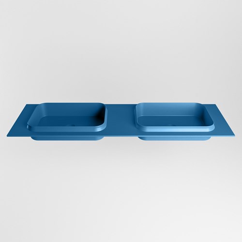 RIDGE Jeans Lavabo incasso solid surface 161cm. Posizione lavabo Doppio.-2