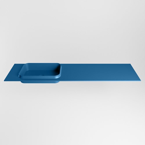 RIDGE Jeans solid surface inbouw / inleg wastafel 171cm. Positie wasbak links.-2