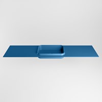 RIDGE Jeans Lavabo incasso solid surface 180cm. Posizione lavabo Centro.-2