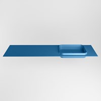 RIDGE Jeans Einbauwaschbecken aus solid surface (mineralwerkstoff) 180cm. Waschbeckenposition Rechts.-2