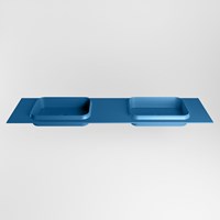 RIDGE Jeans Lavabo encastrado de solid surface 190cm. Posición del fregadero Doble.-2