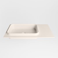 RIDGE Linen Inset / Built-in Basin solid surface 80cm. Position basin Left.-2
