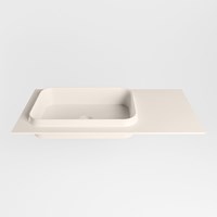 RIDGE Linen Lavabo incasso solid surface 91cm. Posizione lavabo Sinistra.-2