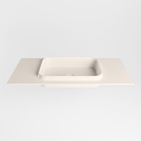 RIDGE Linen Lavabo incasso solid surface 100cm. Posizione lavabo Centro.-2