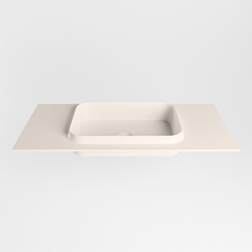 RIDGE Linen Lavabo incasso solid surface 100cm. Posizione lavabo Centro.-2
