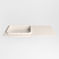 RIDGE Linen Lavabo encastrado de solid surface 111cm. Posición del fregadero Izquierda.-2