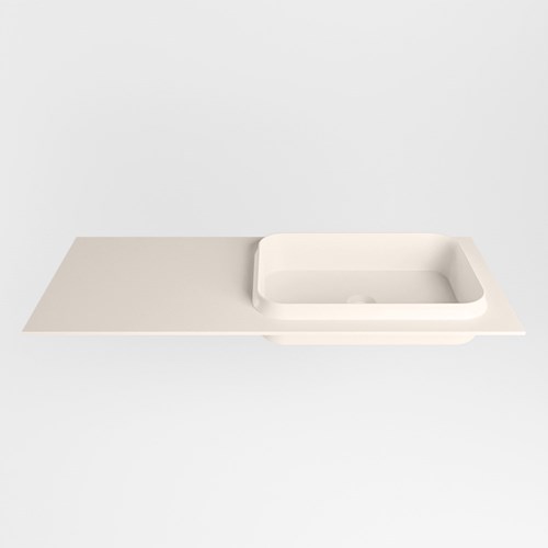 RIDGE Linen Lavabo incasso solid surface 110cm. Posizione lavabo Destra.-2