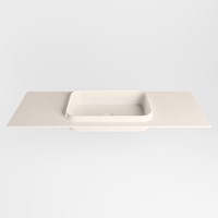 RIDGE Linen solid surface inbouw / inleg wastafel 120cm. Positie wasbak midden.-2