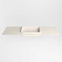 RIDGE Linen Lavabo encastrado de solid surface 151cm. Posición del fregadero Centro.-2