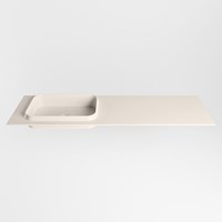 RIDGE Linen Inset / Built-in Basin solid surface 150cm. Position basin Left.-2