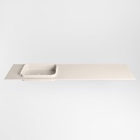 RIDGE Linen Lavabo encastrado de solid surface 191cm. Posición del fregadero Izquierda.-2
