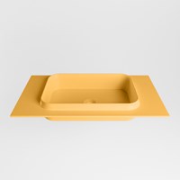 RIDGE Ocher Lavabo incasso solid surface 81cm. Posizione lavabo Centro.-2