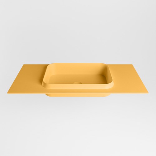 RIDGE Ocher Inset / Built-in Basin solid surface 101cm. Position basin Center.-2