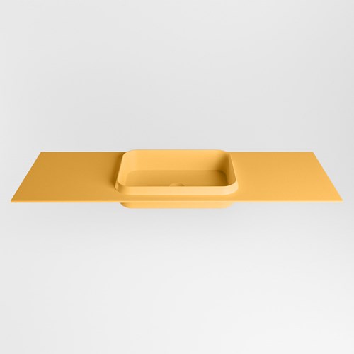 RIDGE Ocher Lavabo incasso solid surface 141cm. Posizione lavabo Centro.-2