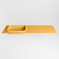 RIDGE Ocher Lavabo encastré solid surface 151cm. Position lavabo Gauche.-2