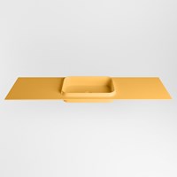 RIDGE Ocher Lavabo incasso solid surface 160cm. Posizione lavabo Centro.-2