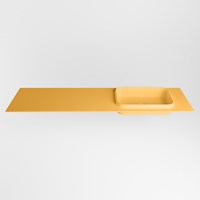 RIDGE Ocher Einbauwaschbecken aus solid surface (mineralwerkstoff) 170cm. Waschbeckenposition Rechts.-2