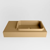 RIDGE Oro vrijhangende solid surface wastafel 81cm. Positie wasbak rechts.-2