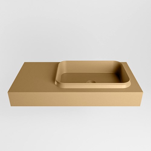 RIDGE Oro Wall-Hung Basin solid surface 91cm. Position basin Right.-2