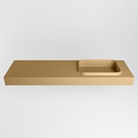 RIDGE Oro Lavabo sospeso à parete solid surface 160cm. Posizione lavabo Destra.-2