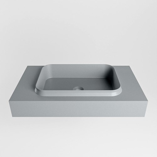 RIDGE Plata Lavabo sospeso à parete solid surface 81cm. Posizione lavabo Centro.-2