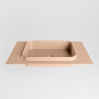 RIDGE Rosee Lavabo encastré solid surface 80cm. Position lavabo Centrée.-2