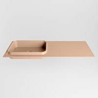 RIDGE Rosee Einbauwaschbecken aus solid surface (mineralwerkstoff) 121cm. Waschbeckenposition Links.-2