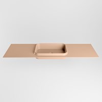 RIDGE Rosee solid surface inbouw / inleg wastafel 151cm. Positie wasbak midden.-2