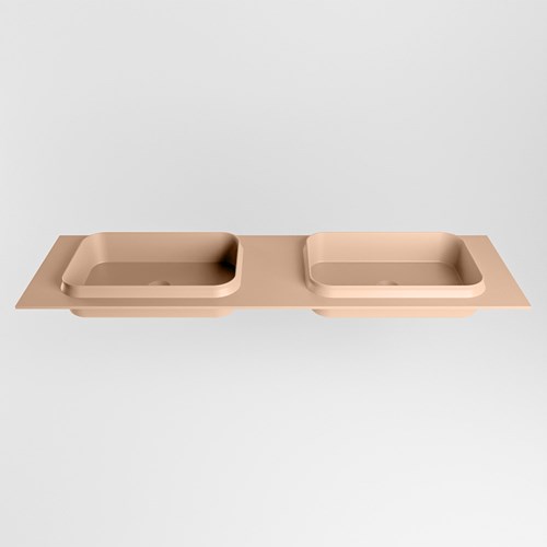 RIDGE Rosee Lavabo incasso solid surface 160cm. Posizione lavabo Doppio.-2
