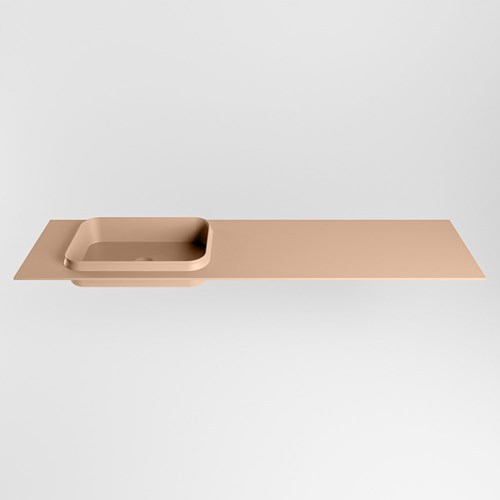RIDGE Rosee Einbauwaschbecken aus solid surface (mineralwerkstoff) 171cm. Waschbeckenposition Links.-2
