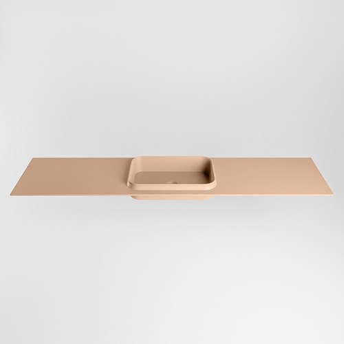 RIDGE Rosee Inset / Built-in Basin solid surface 190cm. Position basin Center.-2