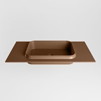 RIDGE Rust Lavabo encastrado de solid surface 90cm. Posición del fregadero Centro.-2