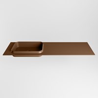 RIDGE Rust Lavabo incasso solid surface 151cm. Posizione lavabo Sinistra.-2