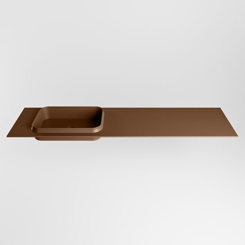 RIDGE Rust Einbauwaschbecken aus solid surface (mineralwerkstoff) 171cm. Waschbeckenposition Links.-2