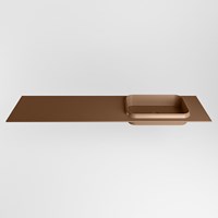 RIDGE Rust solid surface inbouw / inleg wastafel 170cm. Positie wasbak rechts.-2