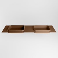 RIDGE Rust Lavabo incasso solid surface 180cm. Posizione lavabo Doppio.-2