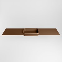 RIDGE Rust Lavabo encastrado de solid surface 190cm. Posición del fregadero Centro.-2