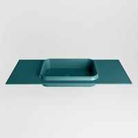 RIDGE Smag Einbauwaschbecken aus solid surface (mineralwerkstoff) 110cm. Waschbeckenposition Mittig.-2