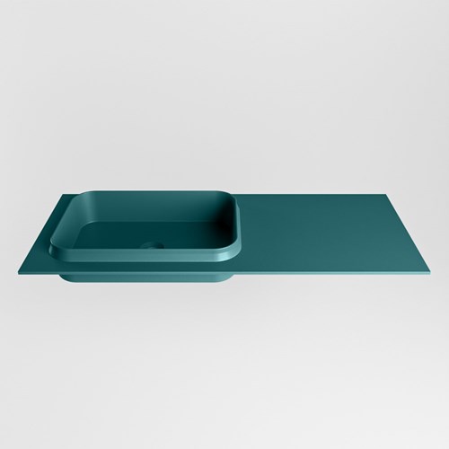 RIDGE Smag solid surface inbouw / inleg wastafel 111cm. Positie wasbak links.-2