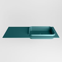 RIDGE Smag Einbauwaschbecken aus solid surface (mineralwerkstoff) 110cm. Waschbeckenposition Rechts.-2