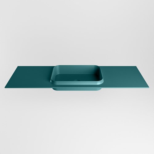 RIDGE Smag Einbauwaschbecken aus solid surface (mineralwerkstoff) 141cm. Waschbeckenposition Mittig.-2