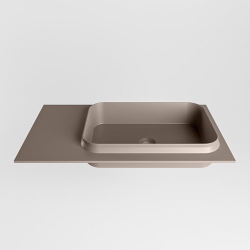 RIDGE Smoke Inset / Built-in Basin solid surface 80cm. Position basin Right.-2